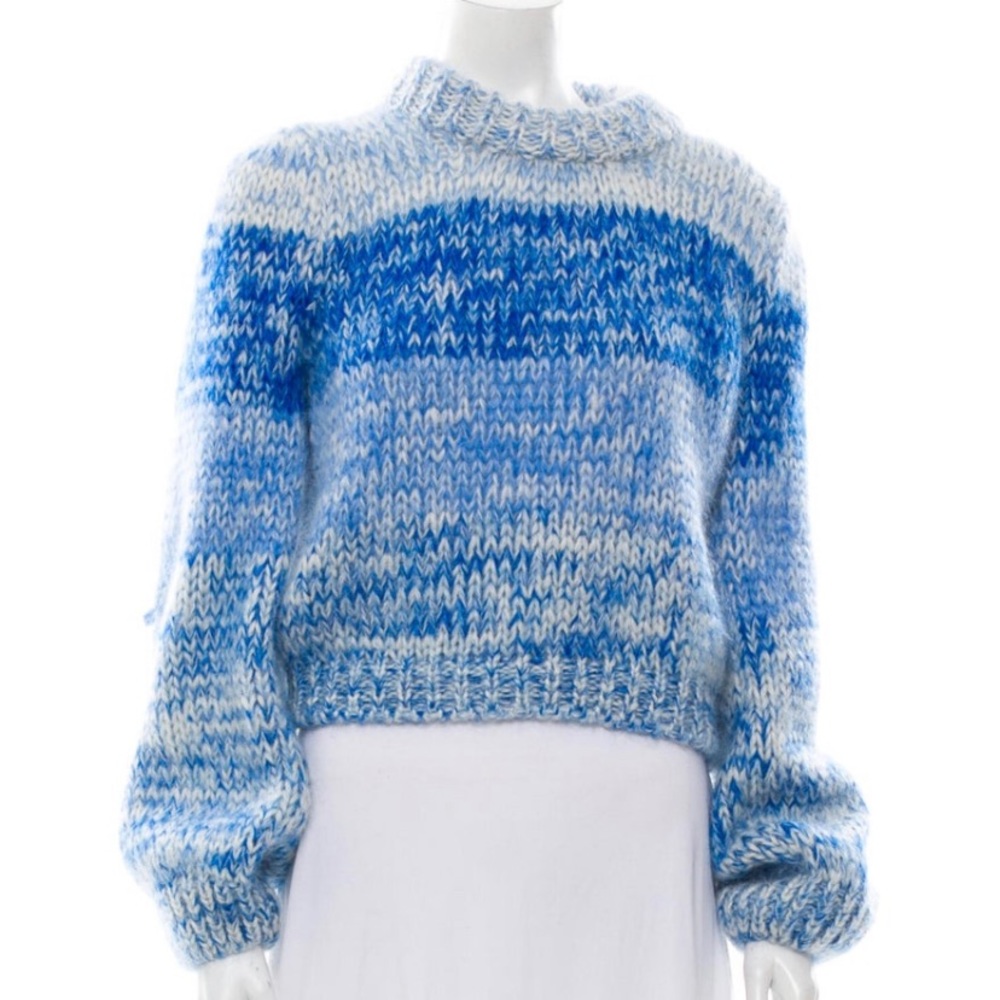 Ganni Blue Ombré Wool Sweater NWOT